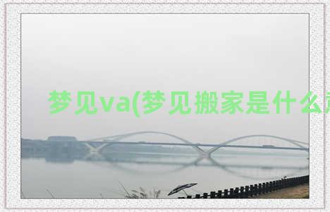 梦见va(梦见搬家是什么意思)